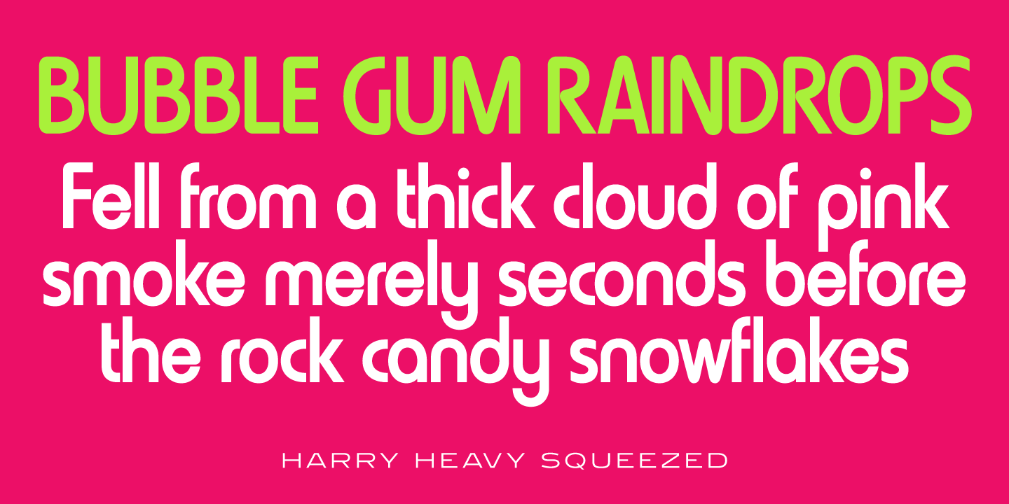 Harry Pro Heavy Font preview